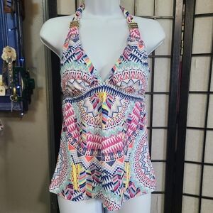 BAR III  halter tankini top M